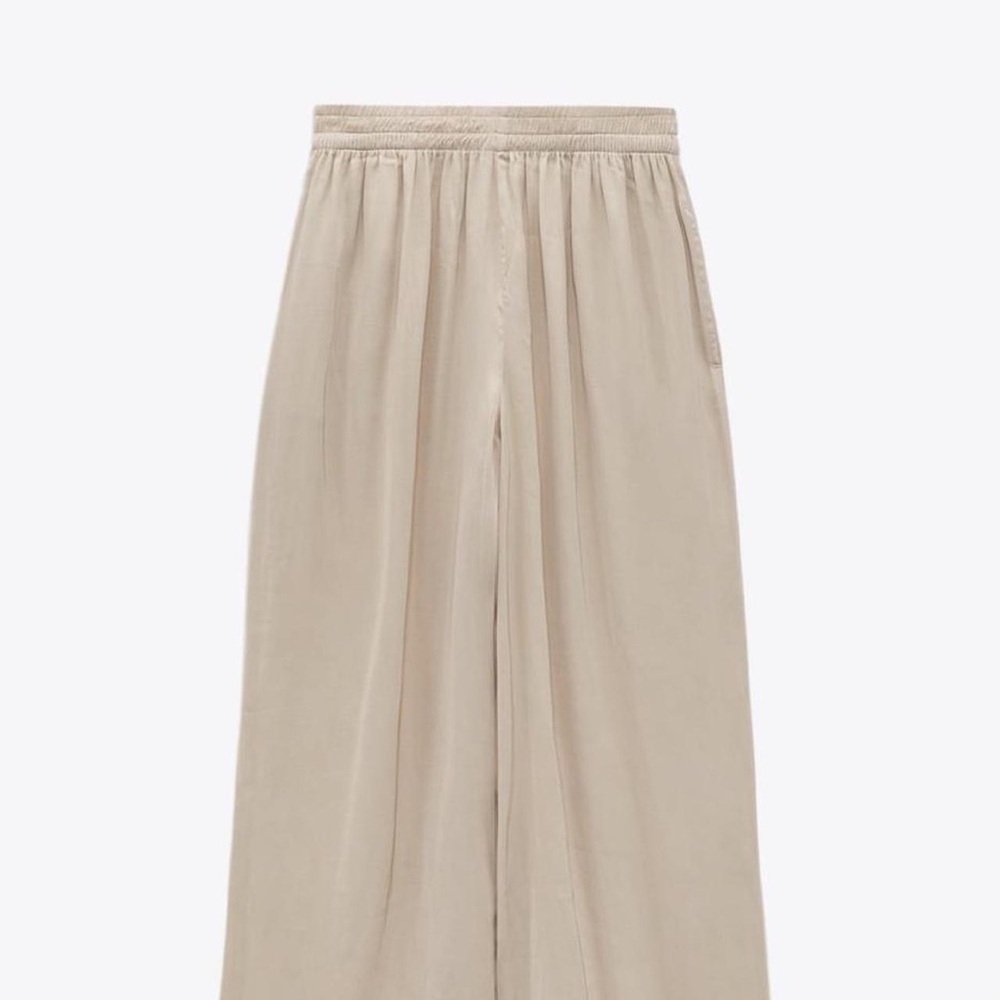 Zara Women's Cream and Tan Pool / Beach pants